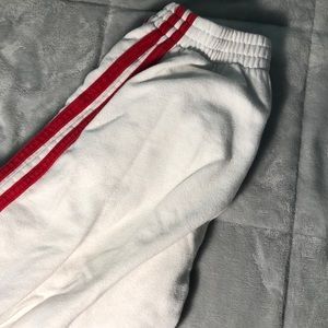 red brandy striped sweatpants ❤️🤍